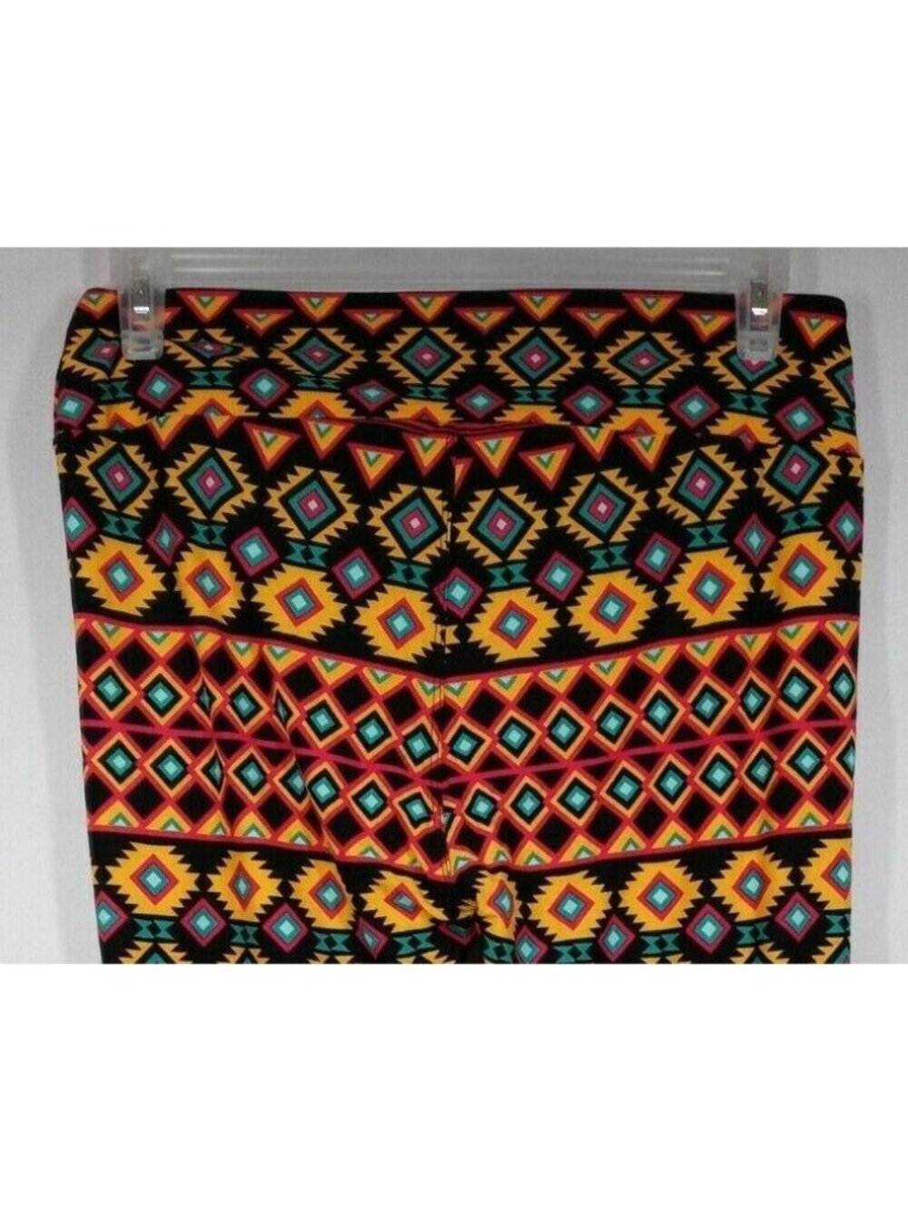 New LuLaRoe Tall & Curvy Leggings Black With Brightly Colored Aztec Designs